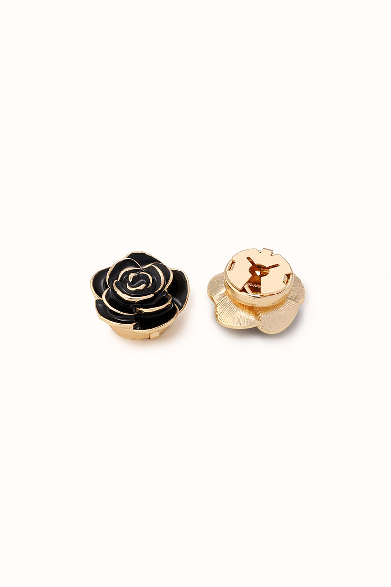 Midnight Rose Button Cover