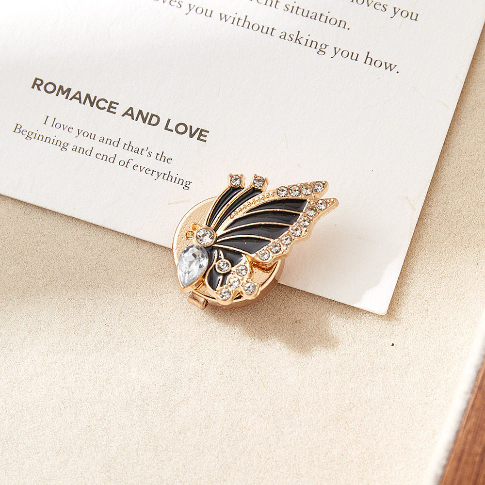 Golden Butterfly Wing Button Cover