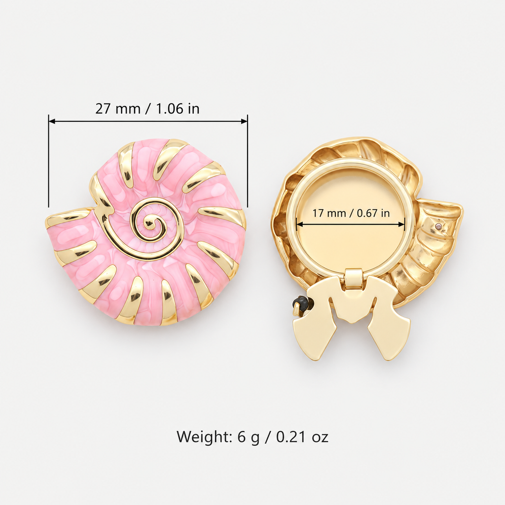 Nautilus Shell Button Cover