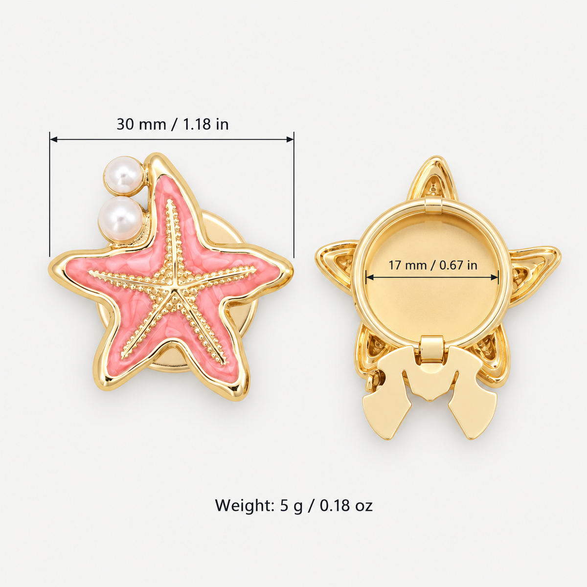 Starfish Pearl Button Cover