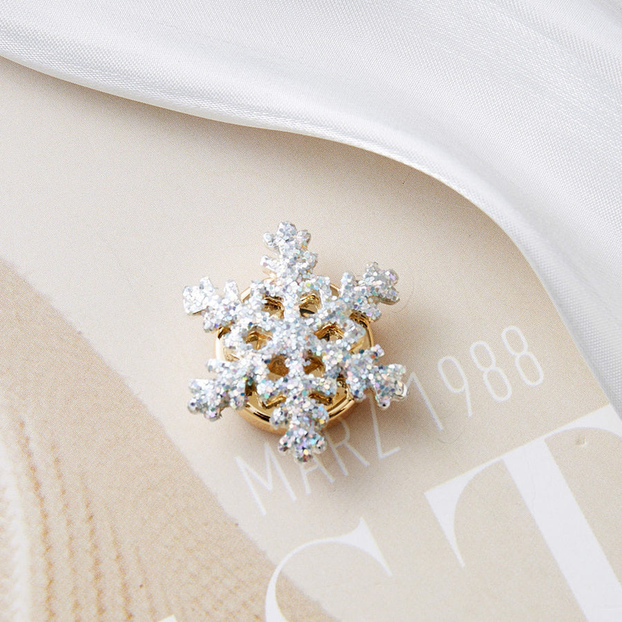 Snowflake Button Cover