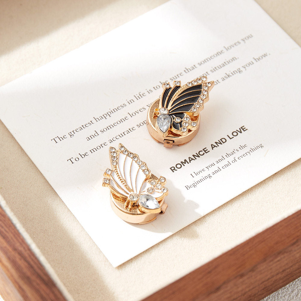 Golden Butterfly Wing Button Cover