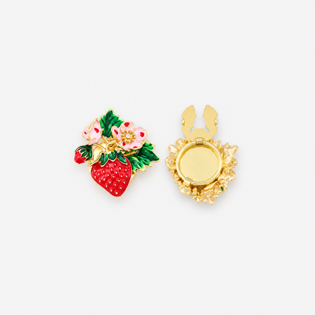 Strawberry Blossom Button Cover