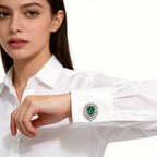 Emerald Green Teardrop Button Cover
