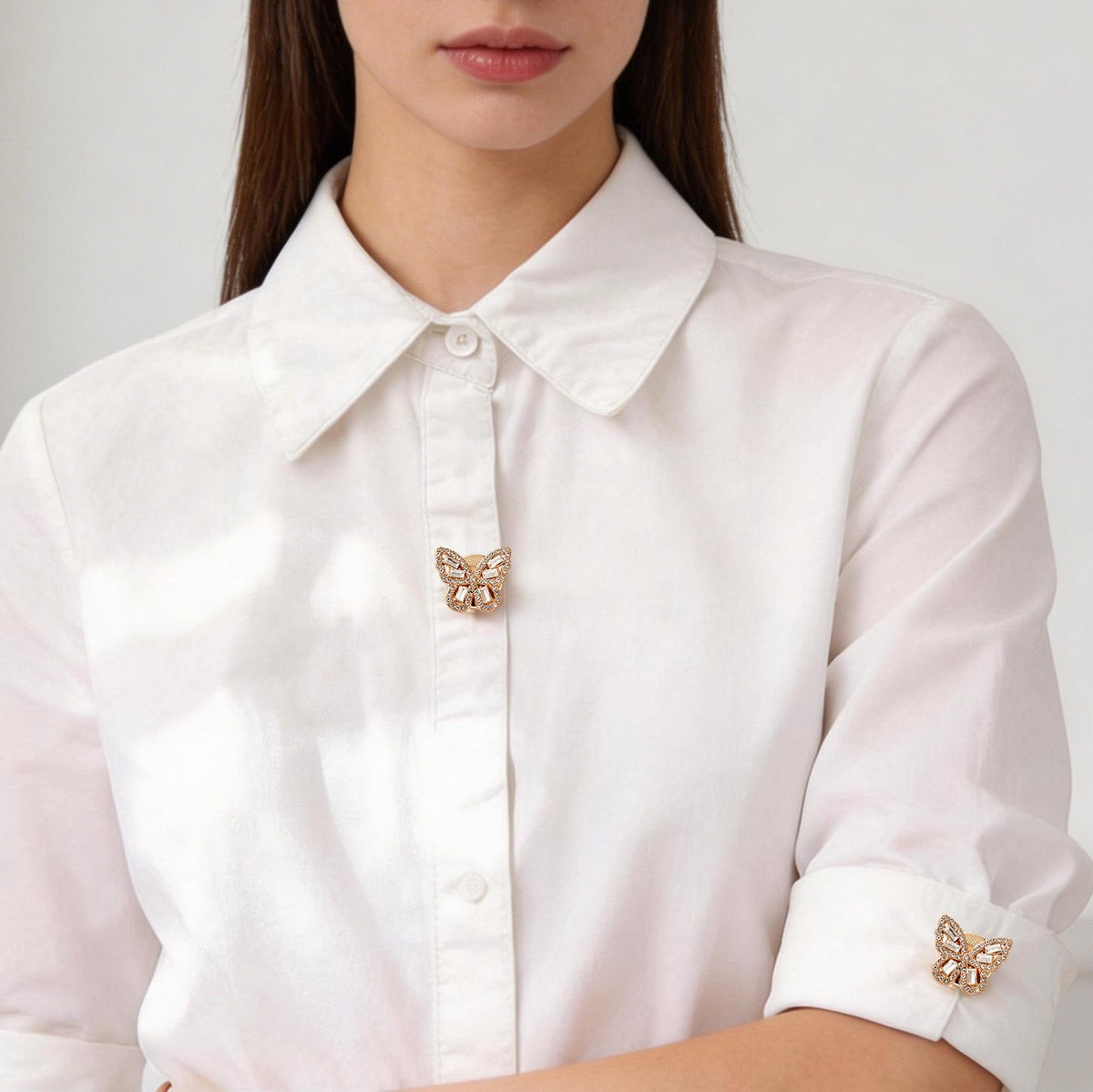 Shimmer Butterfly Button Cover