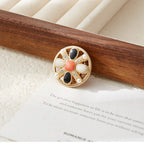 Pearl Accent Round Button Cover