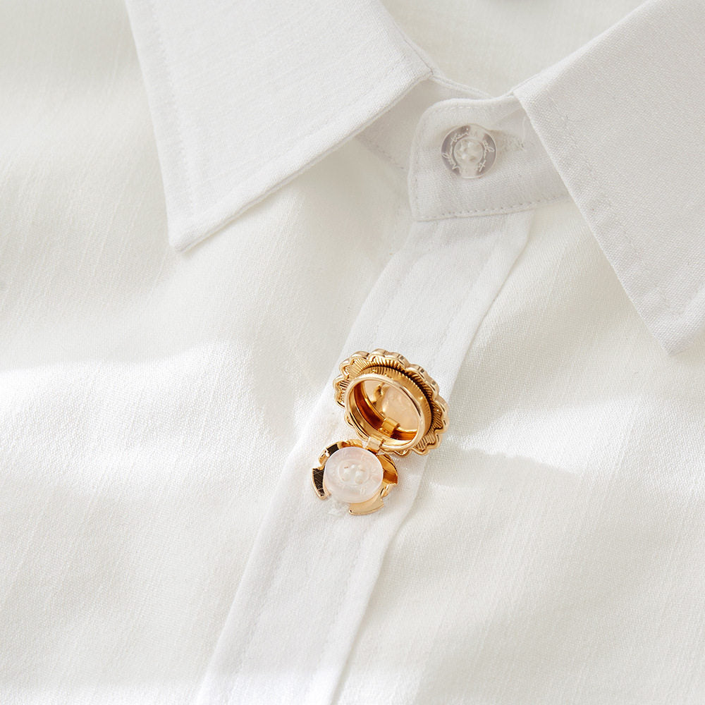 Vintage Blossom Button Cover