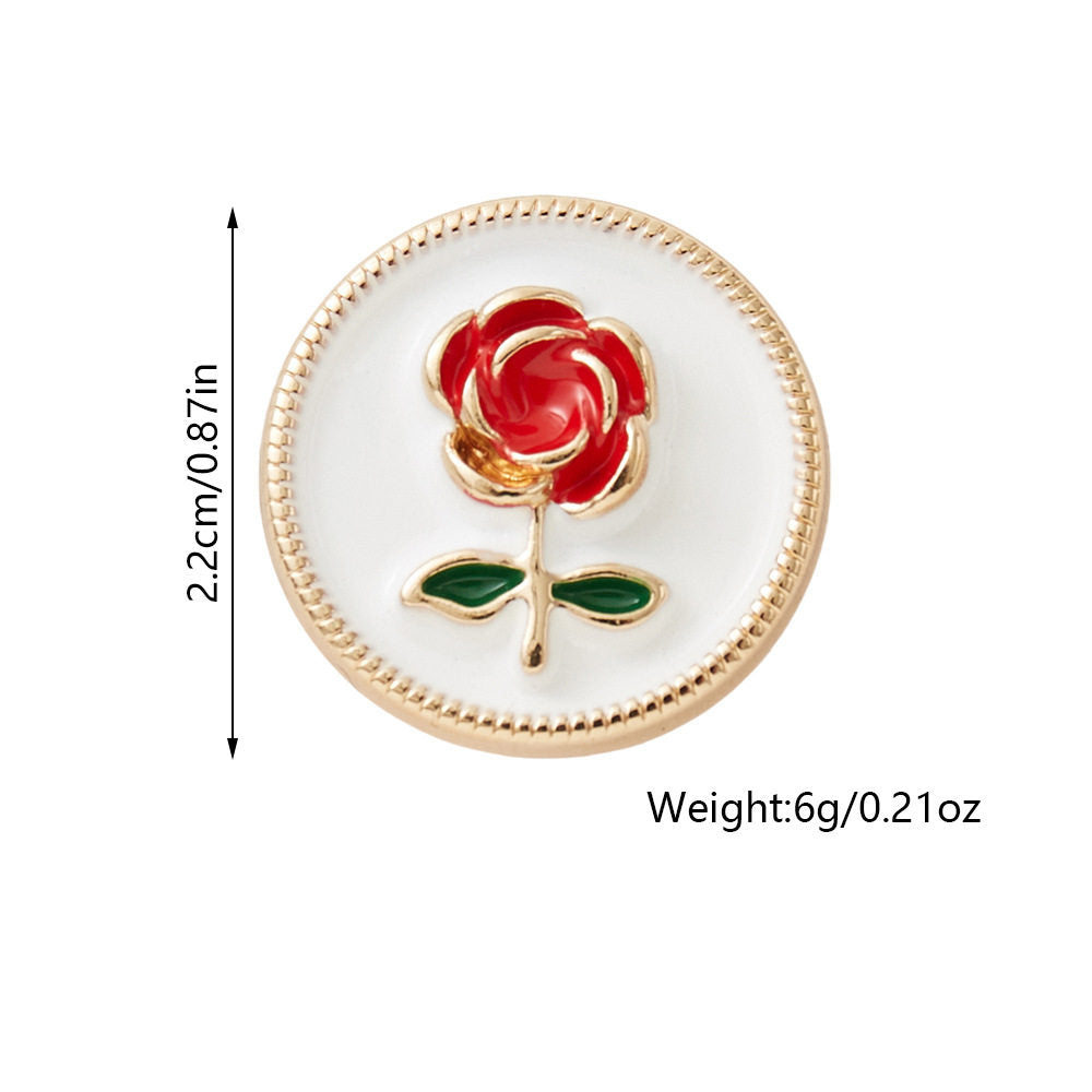 Vintage Rose Button Cover