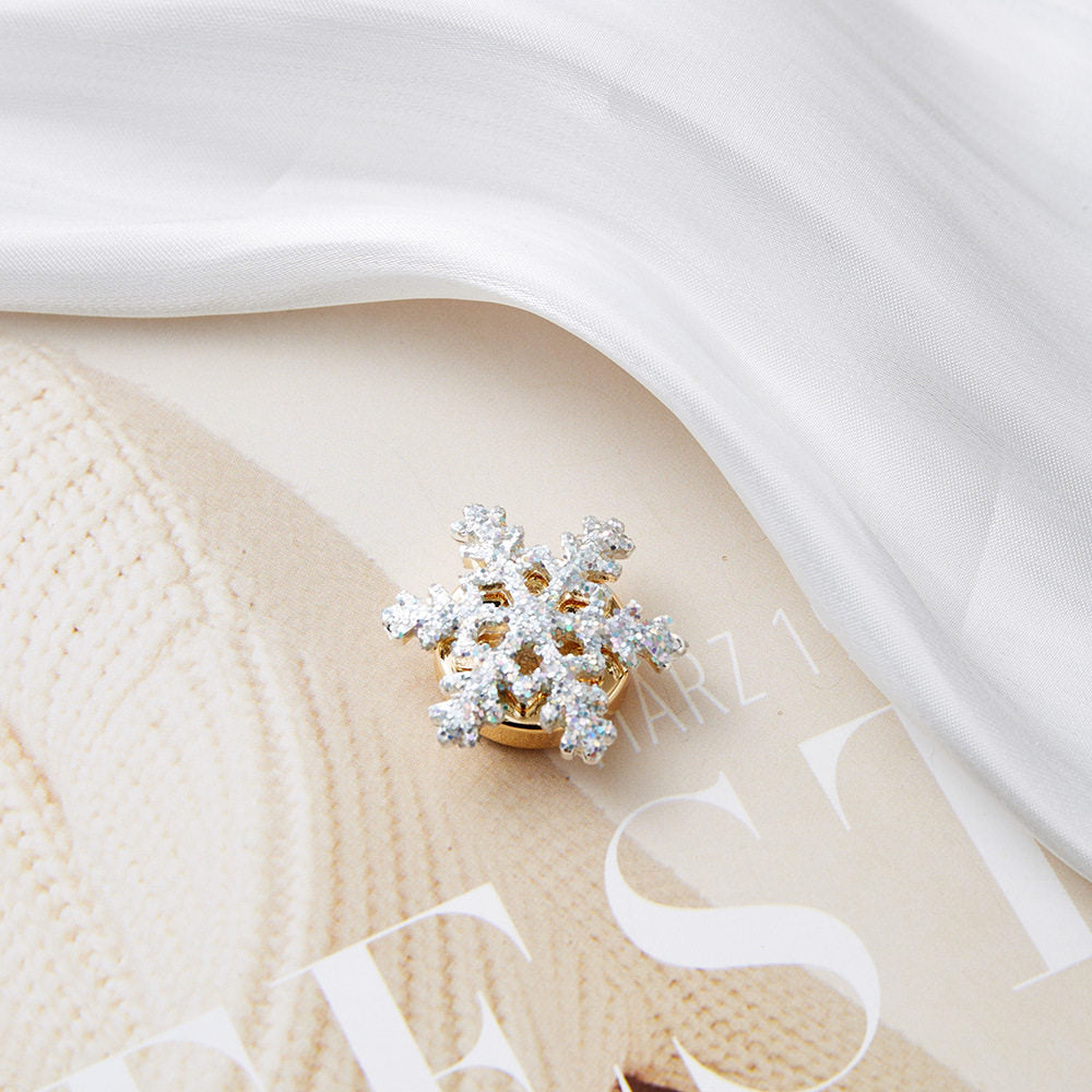 Snowflake Button Cover