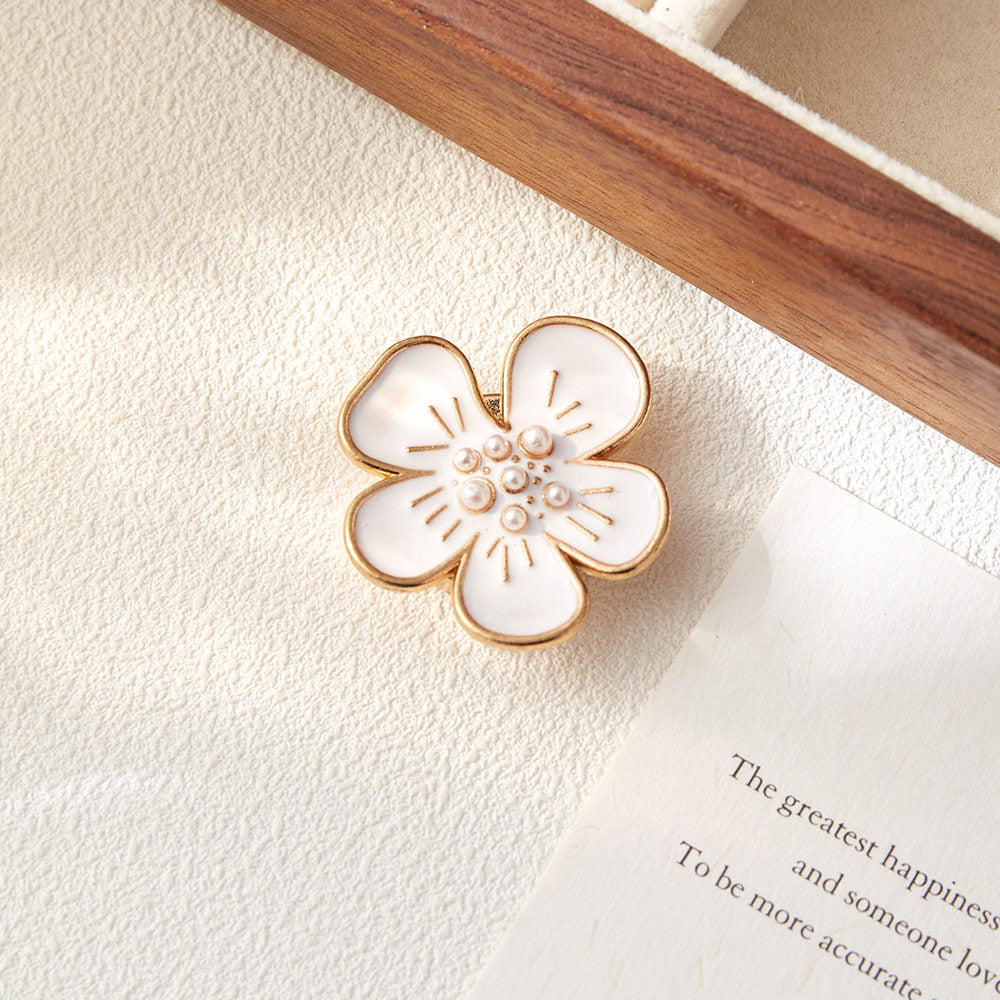 Pearl Accent Petal Button Cover