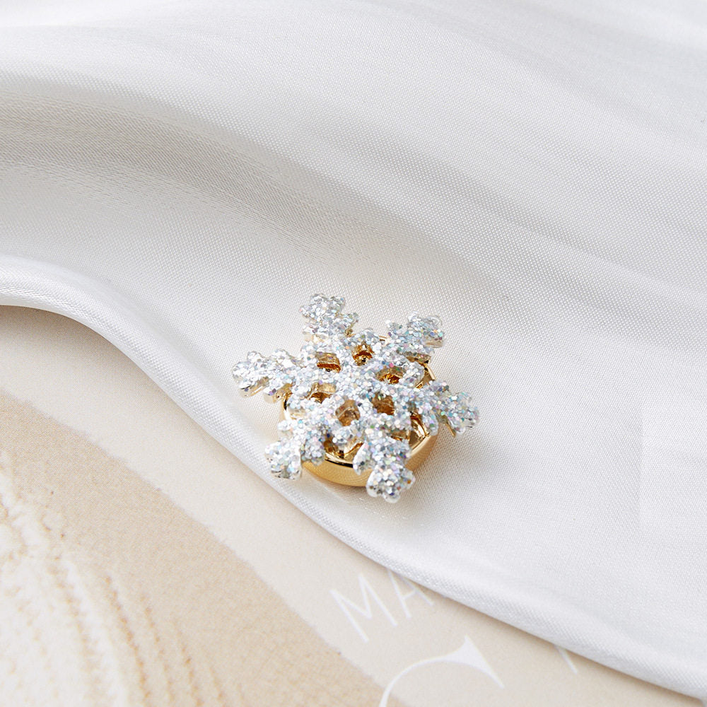 Snowflake Button Cover