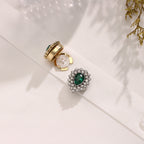 Emerald Green Teardrop Button Cover