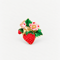 Strawberry Blossom Button Cover