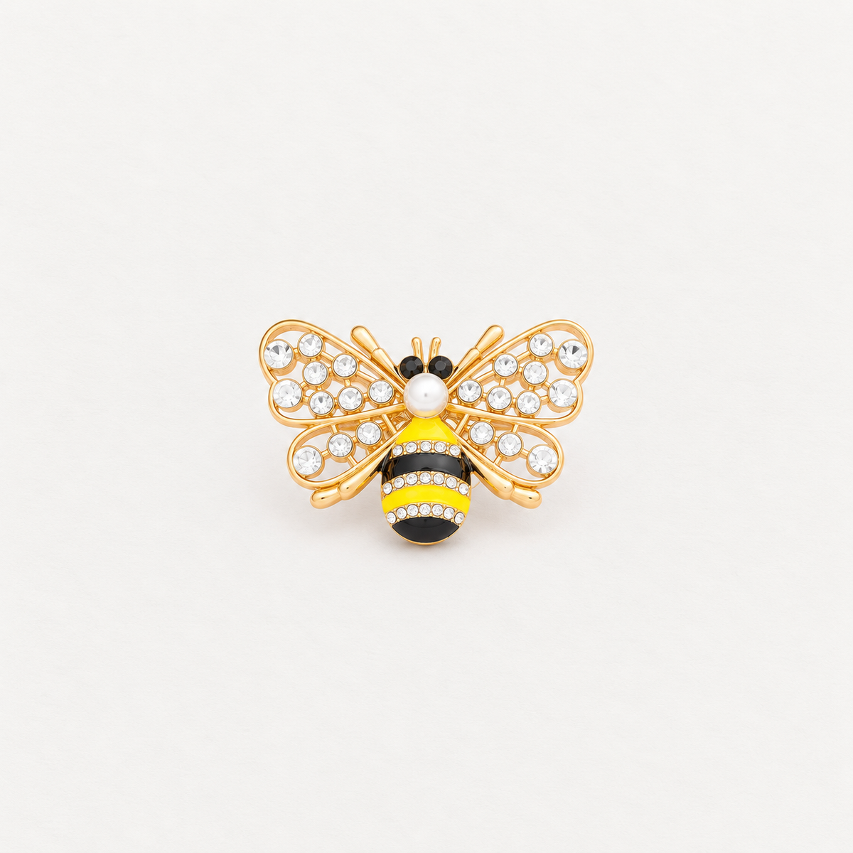 Bee Rhinestone Button Cover