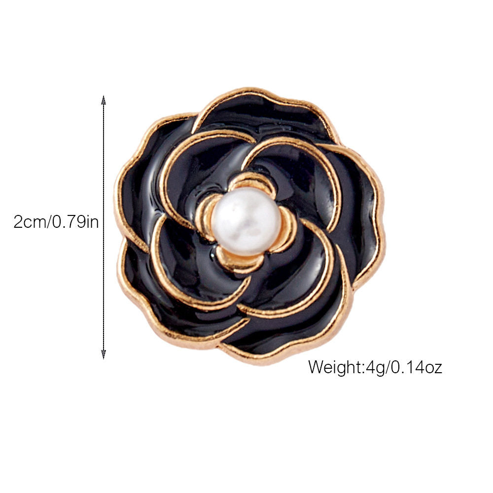 Pearl Accent Camellia Button Cover