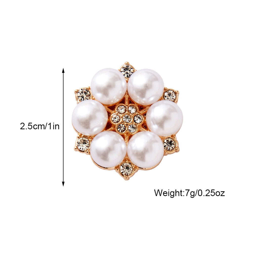 Pearl Accent Blossom Button Cover