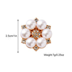Pearl Accent Blossom Button Cover