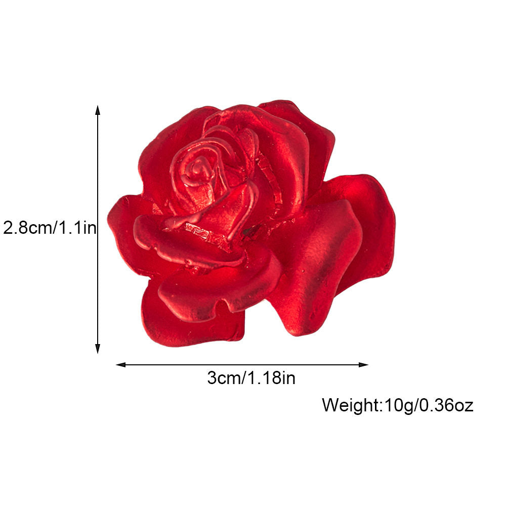 Crimson Rose Button Cover