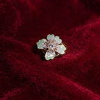 Teal Blossom Button Cover
