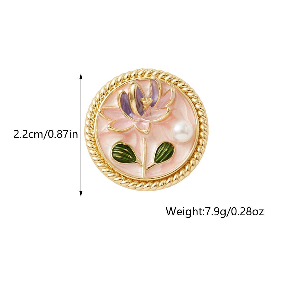 Sculpted Lotus Button Cover