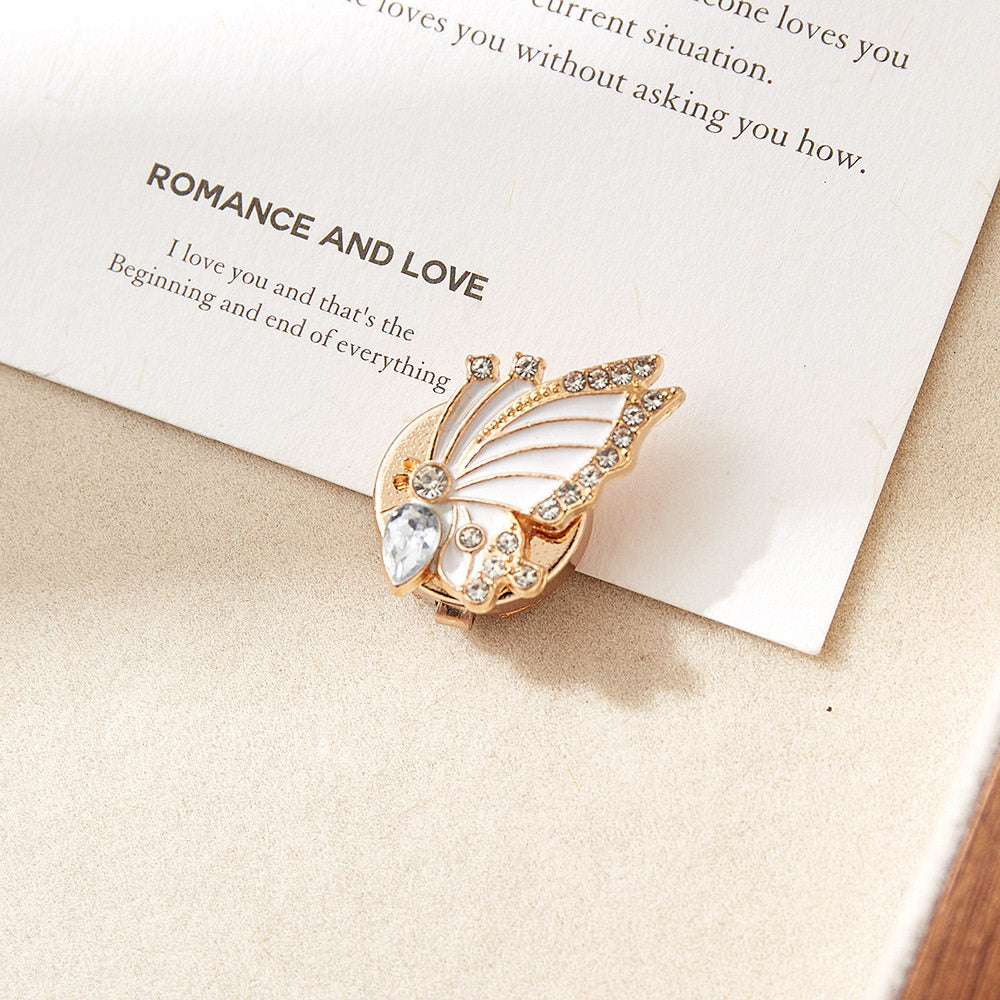 Golden Butterfly Wing Button Cover