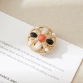 Pearl Accent Round Button Cover