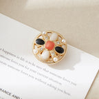 Pearl Accent Round Button Cover