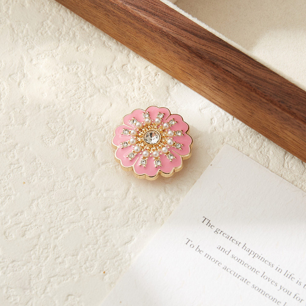 Vintage Blossom Button Cover