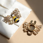 Bee Rhinestone Button Cover