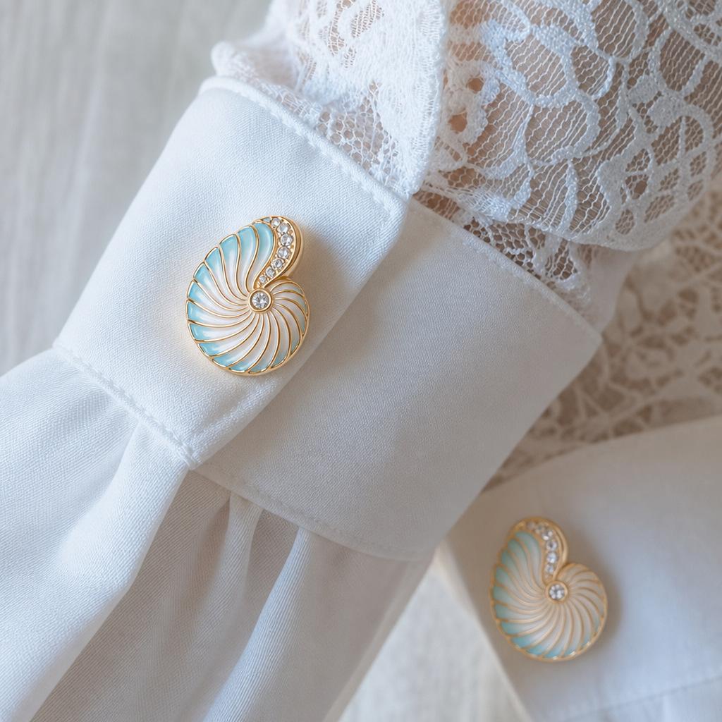 Spiral Shell Button Cover